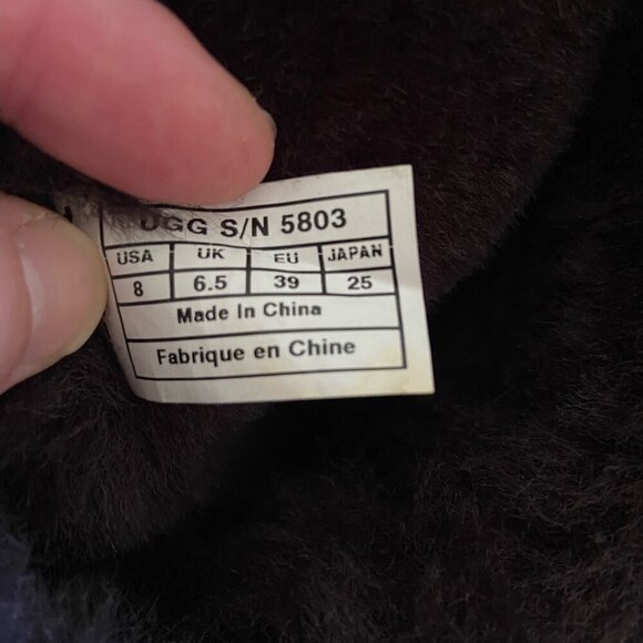 UGG Australia Bailey Button Boots Women’s Size 8 Chestnut Brown Suede Shearling - Picture 11 of 11